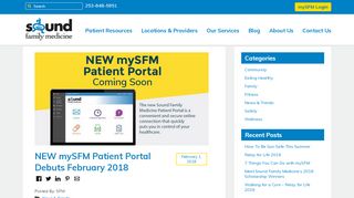 
                            1. NEW mySFM Patient Portal Debuts February 2018 – Sound Family ...