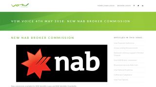 
                            9. New NAB Broker commission - Vow Voice 4th May 2018 - Aggregator ...