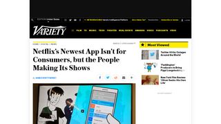 
                            6. New Netflix App Digitizes Productions – Variety