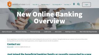 
                            10. New Online Banking Overview | Beneficial State Bank