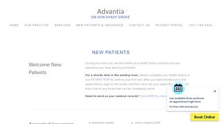 
                            9. New Patients | Advantia OB-GYN Shady Grove