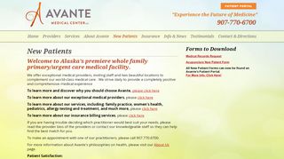 
                            2. New Patients | Avante Medical Center in Anchorage, Alaska