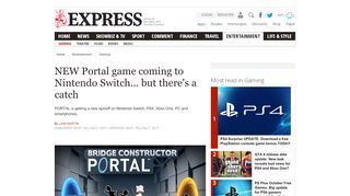 
                            4. NEW Portal game coming to Nintendo Switch... but there's a catch ...