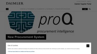 
                            3. New Procurement System | Daimler Supplier Portal