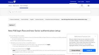 
                            3. New PSB login flow and two-factor authentication setup - F-Secure ...