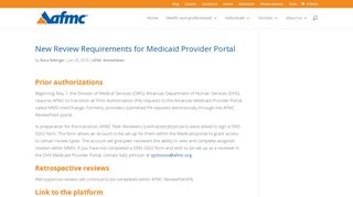 
                            7. New Review Requirements for Medicaid Provider Portal - AFMC