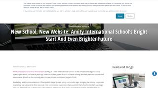 
                            9. New School, New Website: Amity International School's Bright Start ...