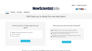 
                            8. New Scientist Jobs | Recruiter Services