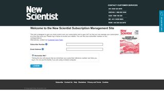 
                            3. New Scientist my account login