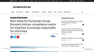 
                            9. New setup for Eurowings Group: Brussels Airlines …