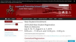 
                            7. New Student Enrollment – Loyalsock Township School District