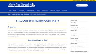 
                            9. New Student Housing Checking In - Albany State University