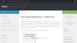 
                            4. New Student Registration – Staff Review – DOCS