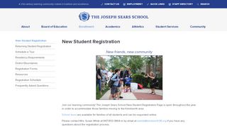 
                            9. New Student Registration - The Joseph Sears School