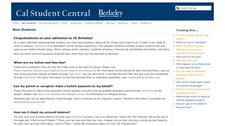 
                            5. New Students | Cal Student Central