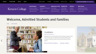 
                            10. New Students · Kenyon College