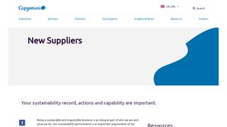 
                            1. New Suppliers | Supplier Registration | Capgemini UK