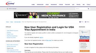 
                            9. New User Registration and Login for USA Visa …