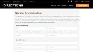 
                            4. New User Registration - Directechs