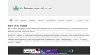 
                            3. New Web Portal - CN Pensioners Associations, Inc.