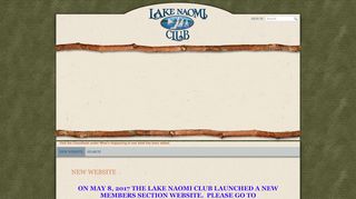 
                            5. New Website - Lake Naomi Club