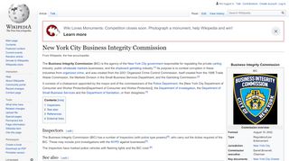 
                            9. New York City Business Integrity Commission - Wikipedia