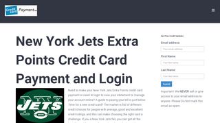 
                            6. New York Jets Extra Points Credit Card Payment - …