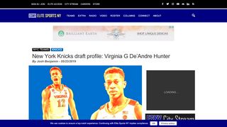 
                            8. New York Knicks: Can UVA G De'Andre Hunter be a good fit?