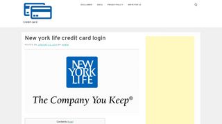 
                            9. New york life credit card login - Credit card