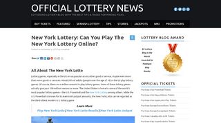 
                            5. New York Lottery: Can You Play The New York Lottery Online?