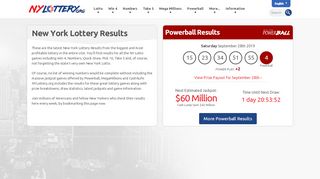 
                            9. New York Lottery Results | NYLottery.org