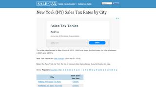 
                            9. New York (NY) Sales Tax Rates by City - Sale …