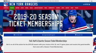 
                            3. New York Rangers Membership Plans - nhl.com
