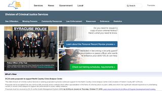 
                            3. New York State Division of Criminal Justice Services Home Page - NY ...
