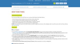 
                            7. New York Times | Kansas City Public Library