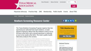 
                            7. Newborn Screening Resource Center - Texas Medical Association