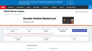 
                            6. NewDay Ltd Dorothy Perkins MasterCard - Which?