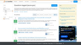 
                            8. Newest 'azure-gov' Questions - Stack Overflow