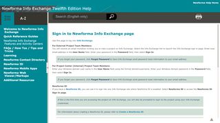 
                            6. Newforma Info Exchange Twelfth Edition Help - Sign in to ...