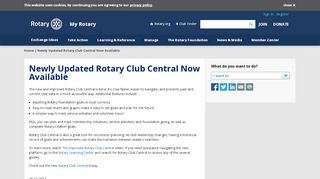 
                            4. Newly Updated Rotary Club Central Now Available | My Rotary