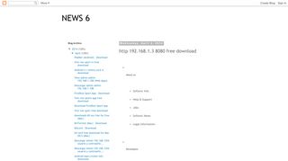 
                            3. NEWS 6: http 192.168.1.3 8080 free download