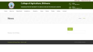 
                            6. News - College of Agriculture,Bhilwara ,COA,COA Bhilwara,College ...