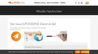 
                            2. News - Der neue LUPUS-DDNS Dienst ist ... - Lupus-Electronics
