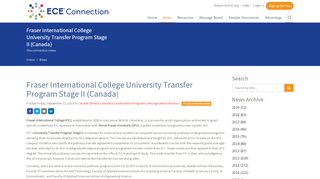 
                            8. News Fraser International College University ... - The Connection