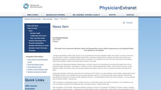 
                            9. News Item - Meridian Health Physician Extranet