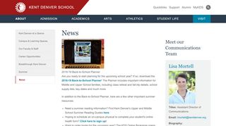 
                            7. News - Kent Denver School