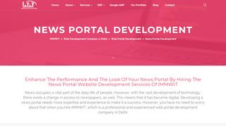 
                            1. News Portal Development - immwit