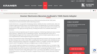 
                            9. News - Press Releases - Kramer Electronics Becomes Audinate's ...