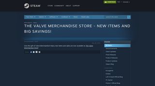 
                            1. News - The Valve Merchandise Store - New Items and Big Savings!