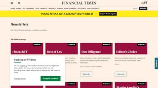 
                            6. Newsletters — FT.com | Financial Times